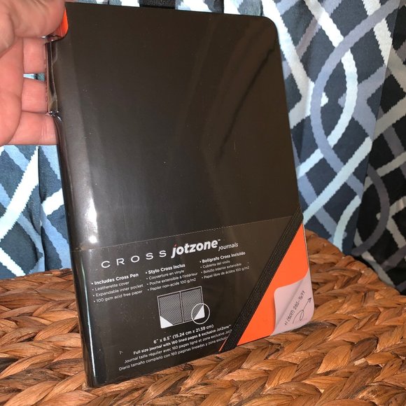 Cross Journal with Pen | Black and Orange - Picture 2 of 8